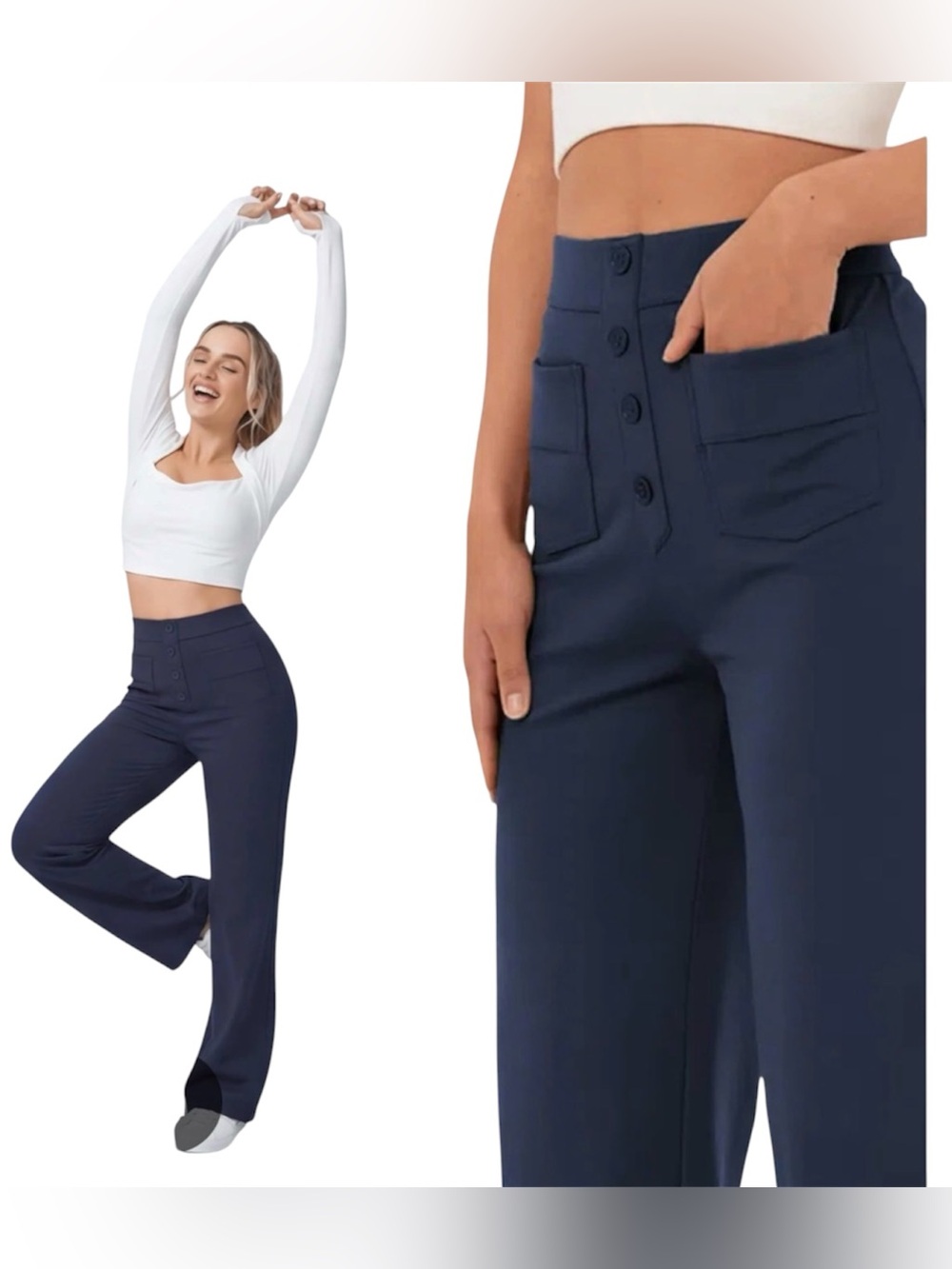 Halara Daystretch High Waisted  Navy Blue NWT SIZE SMALL